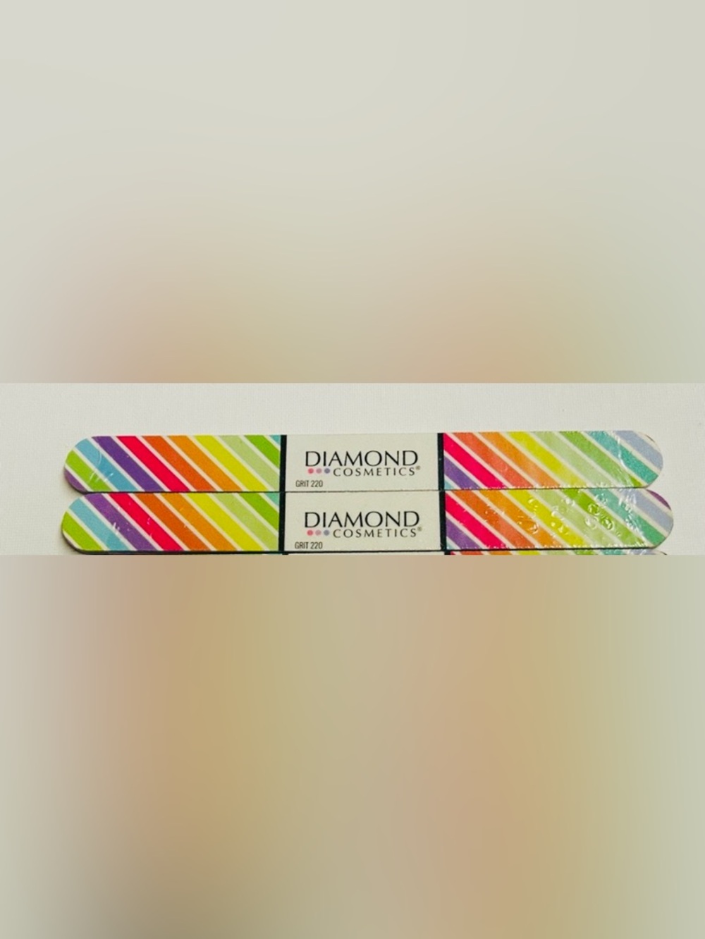 New 2 Large Emery Boards Rainbow File Diamond 7 1/2" x 3/4" Stocking Stuffers